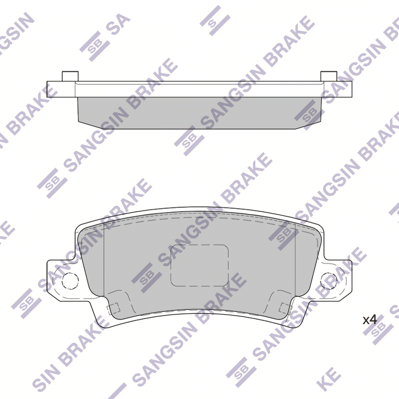 Задние тормозные колодки Sangsin SP1503