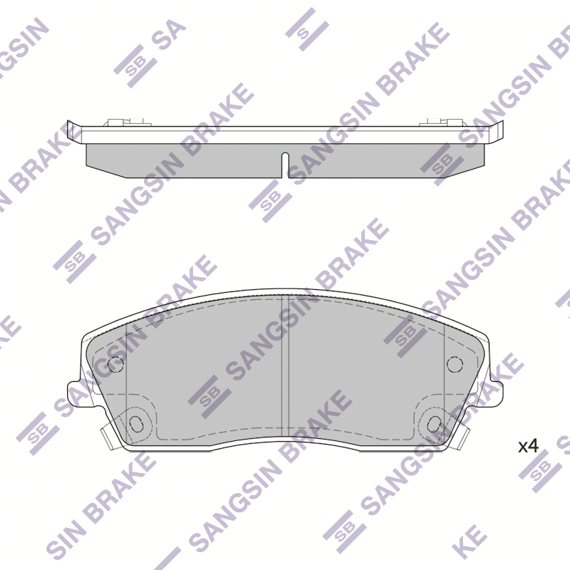 Передние тормозные колодки Sangsin SP1507