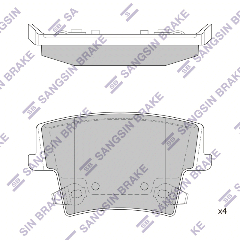 Задние тормозные колодки Sangsin SP1508