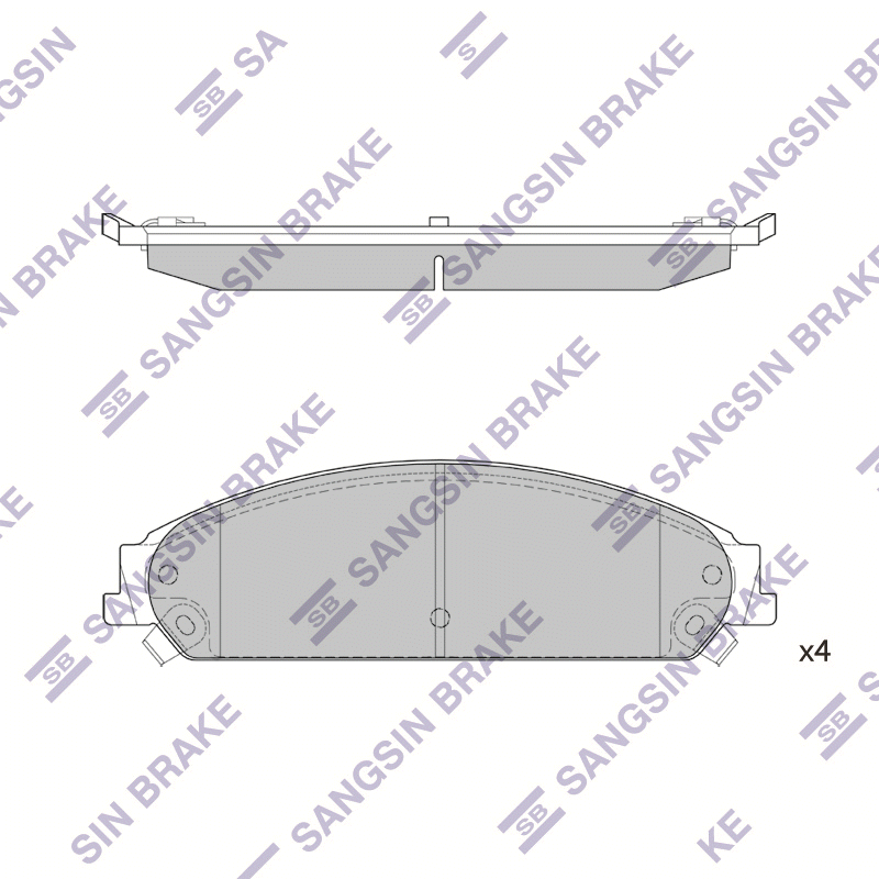 Передние тормозные колодки Sangsin SP1509