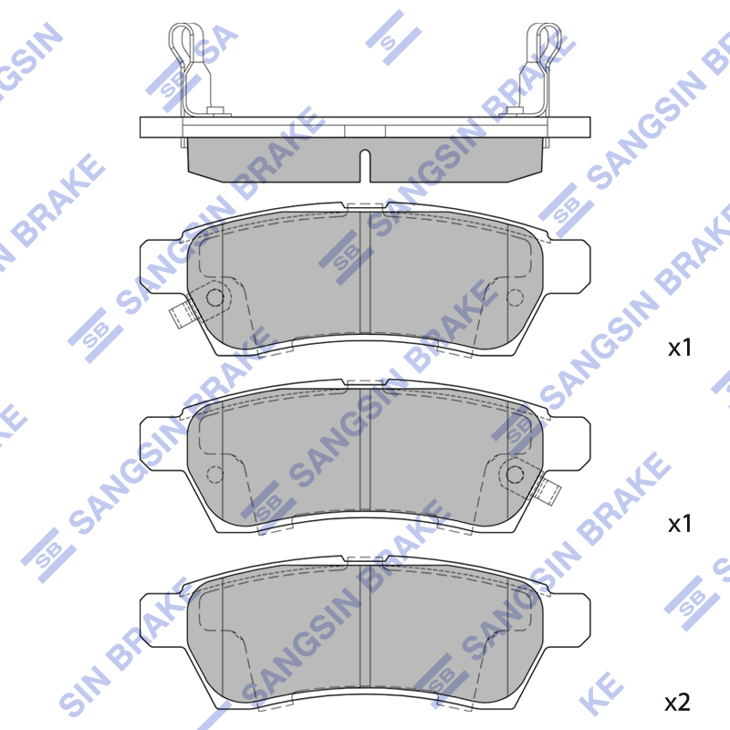 Задние тормозные колодки Sangsin SP1513A