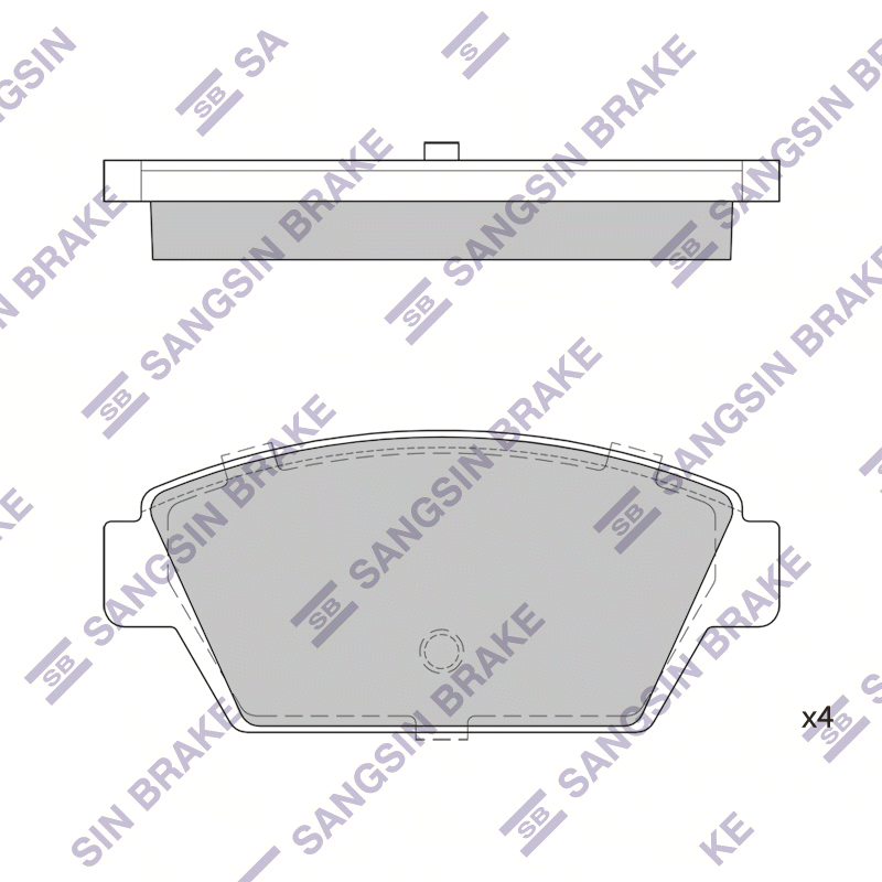 Задние тормозные колодки Sangsin SP1514