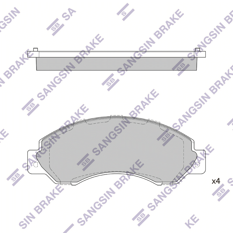 Передние тормозные колодки Sangsin SP1517