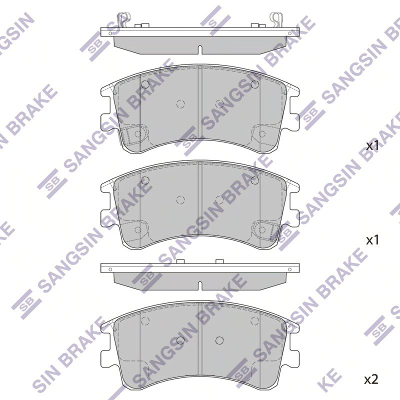 Передние тормозные колодки Sangsin SP1518