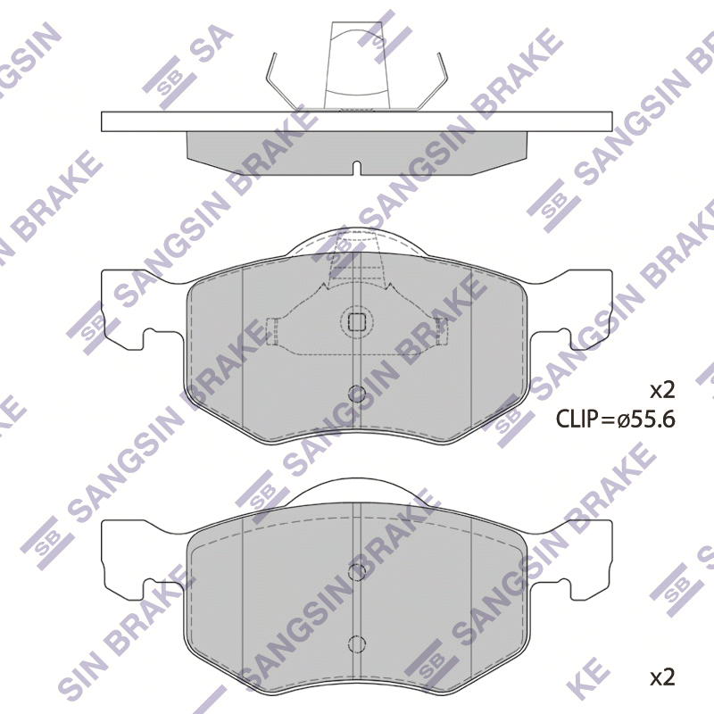 Передние тормозные колодки Sangsin SP1519