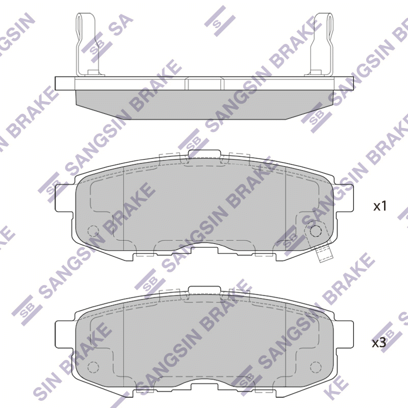 Задние тормозные колодки Sangsin SP1520