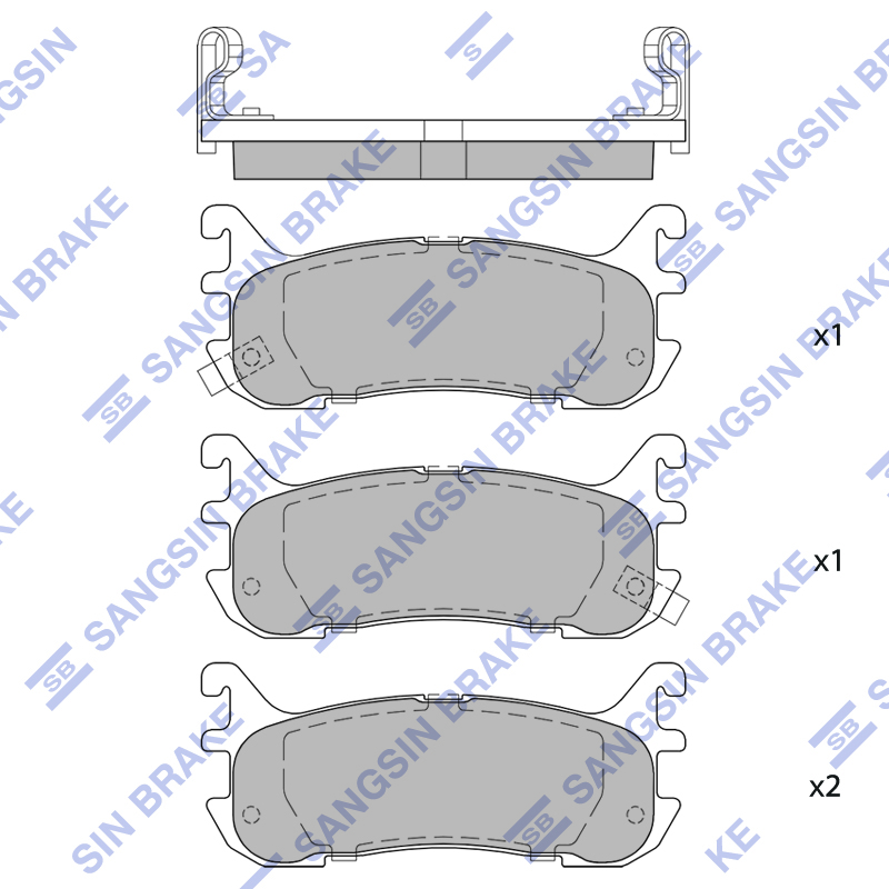 Передние тормозные колодки Sangsin SP1521