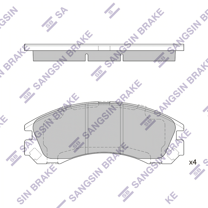 Передние тормозные колодки Sangsin SP1523