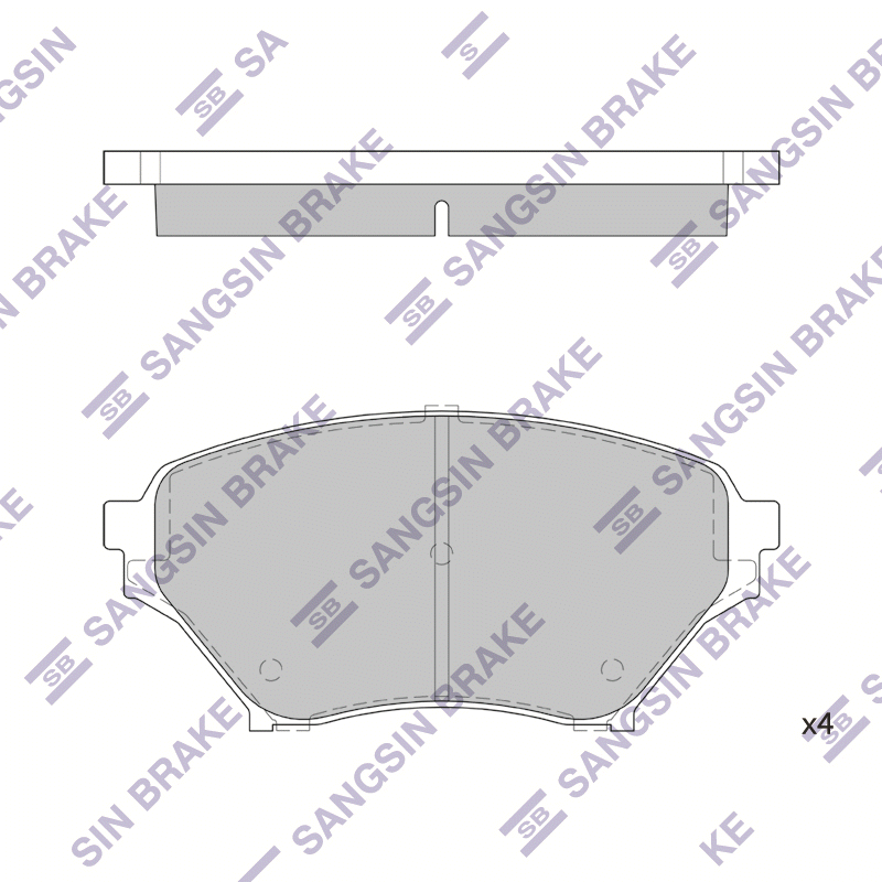 Передние тормозные колодки Sangsin SP1524