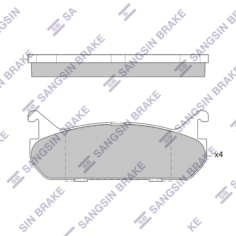 Задние тормозные колодки Sangsin SP1526