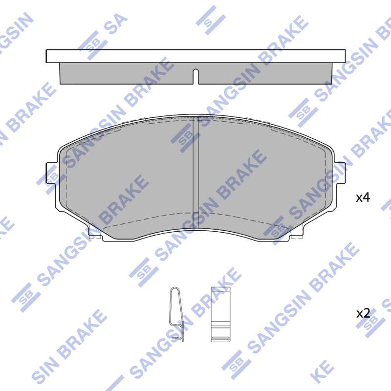 Передние тормозные колодки Sangsin SP1527