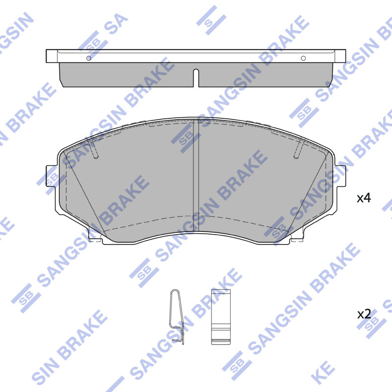 Передние тормозные колодки Sangsin SP1527A