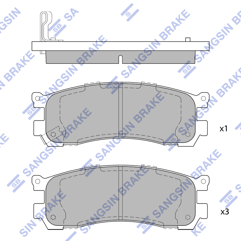 Задние тормозные колодки Sangsin SP1528