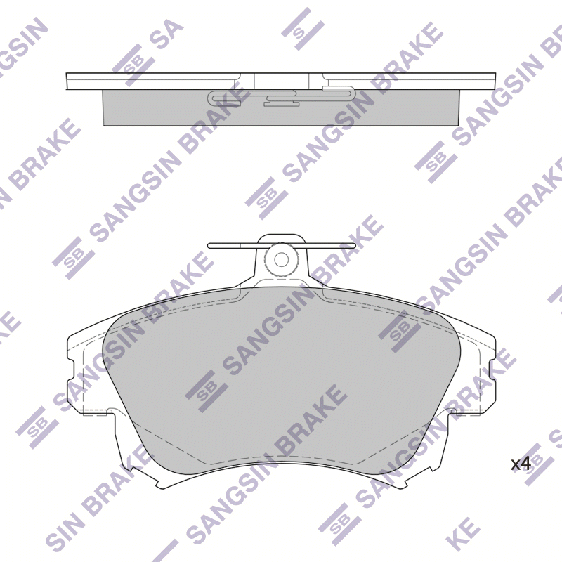 Передние тормозные колодки Sangsin SP1530