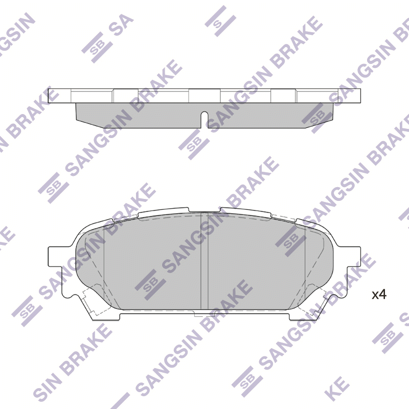 Задние тормозные колодки Sangsin SP1532