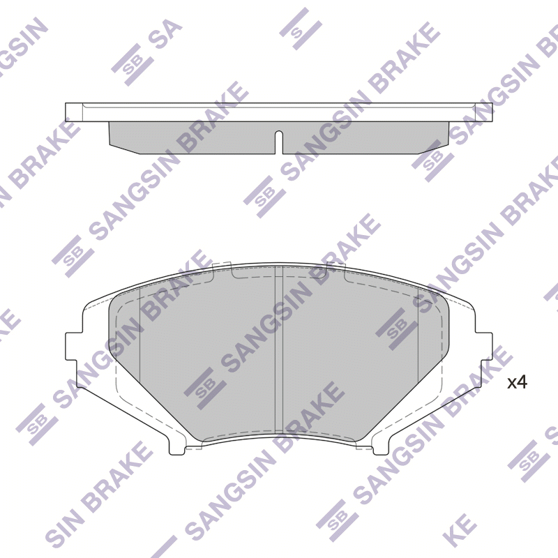 Передние тормозные колодки Sangsin SP1533