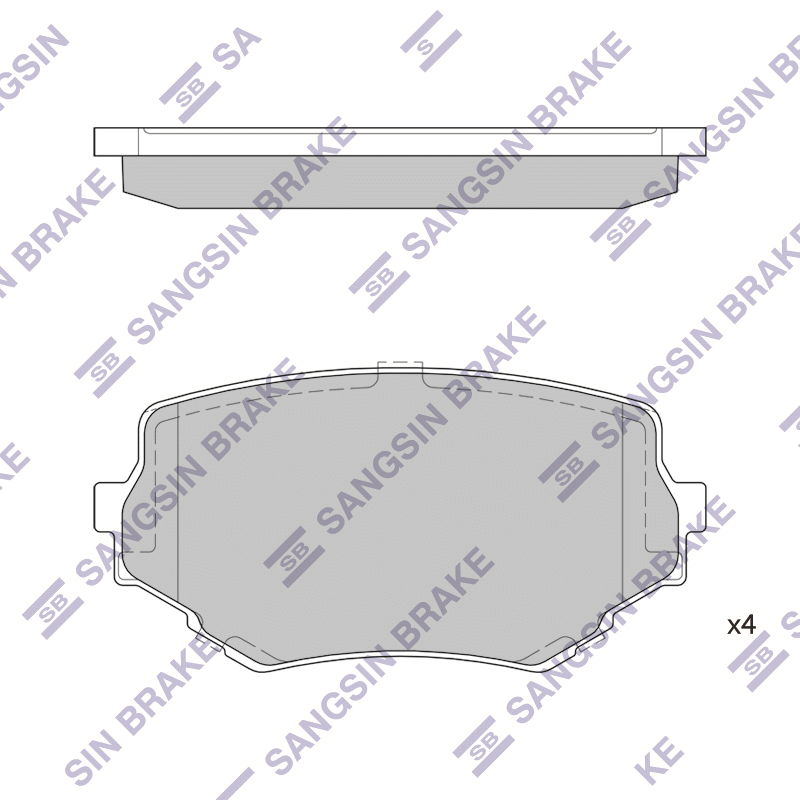 Передние тормозные колодки Sangsin SP1535