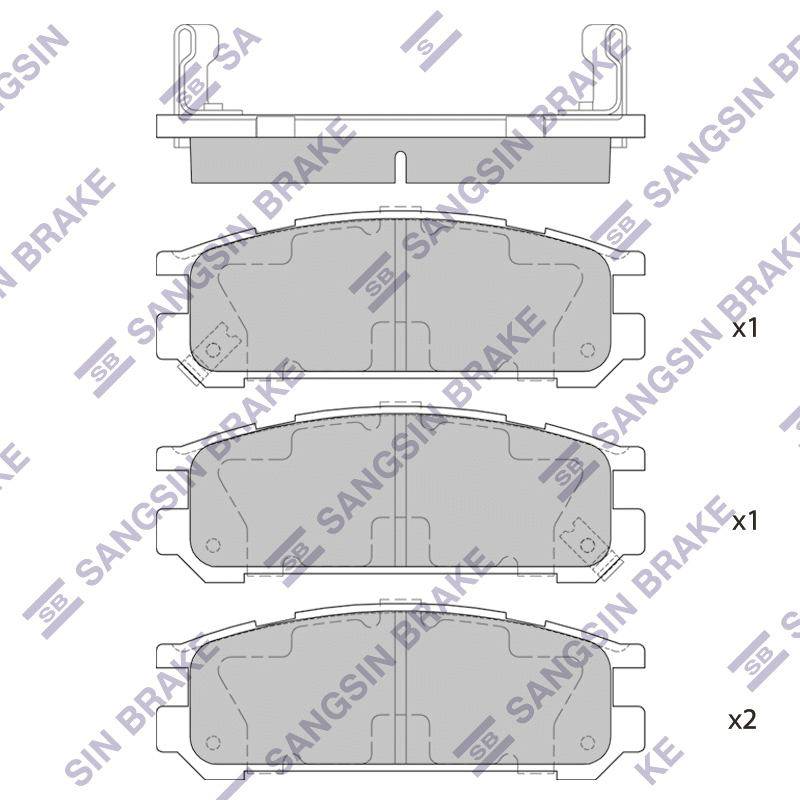 Задние тормозные колодки Sangsin SP1537