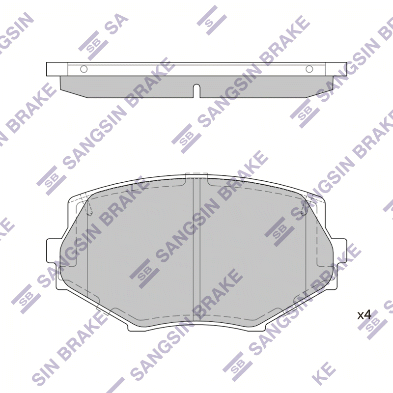 Передние тормозные колодки Sangsin SP1539