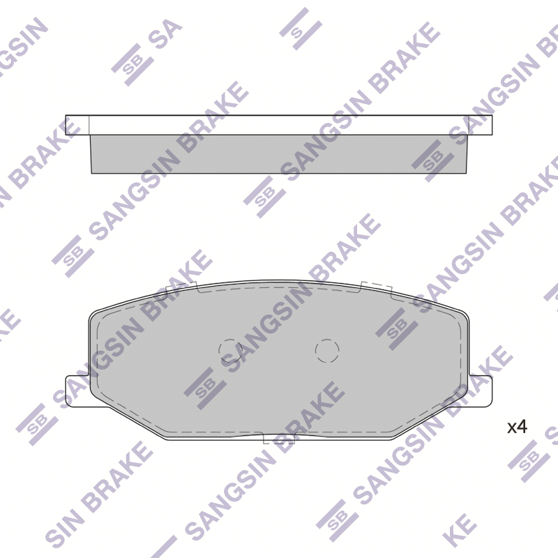 Передние тормозные колодки Sangsin SP1540
