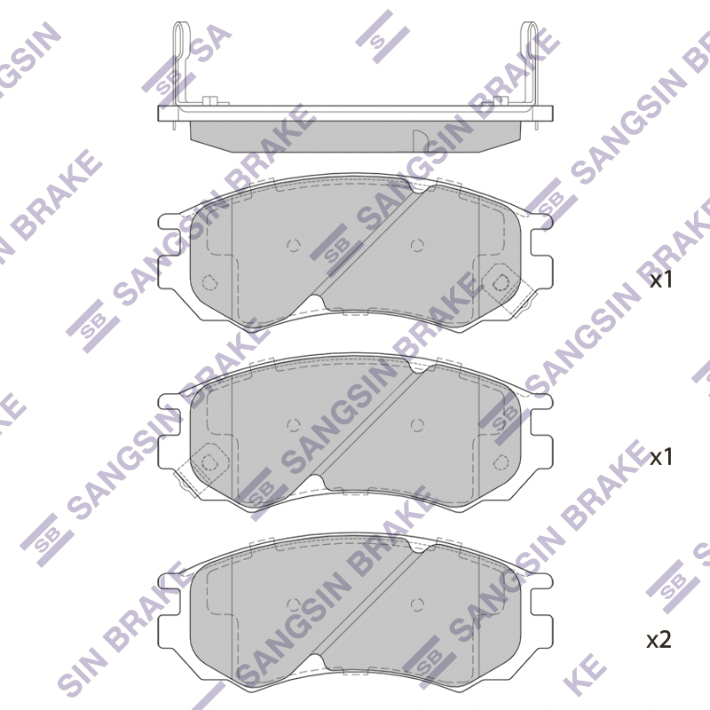 Передние тормозные колодки Sangsin SP1542