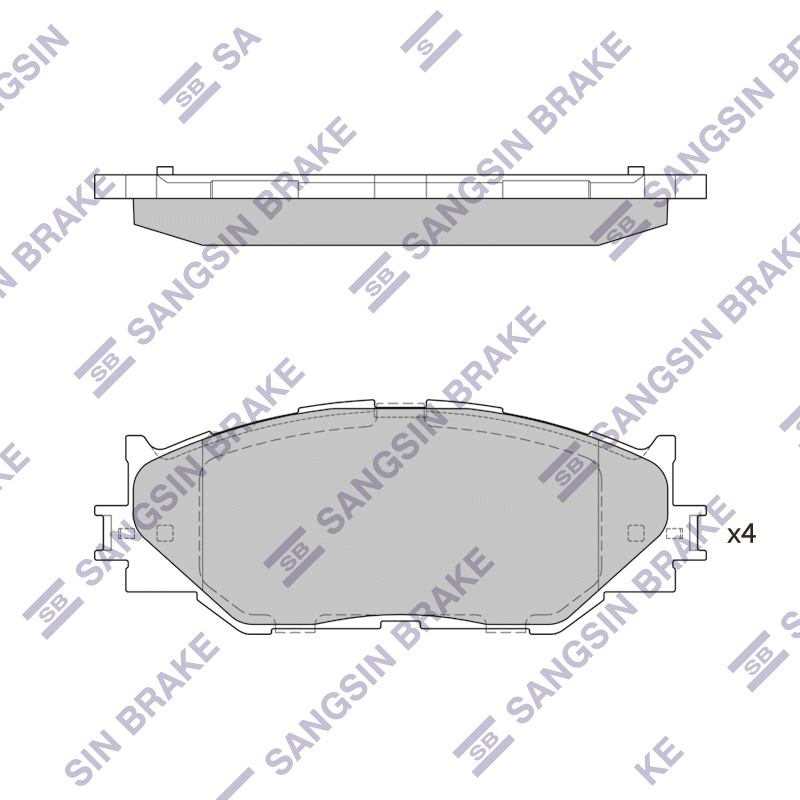 Передние тормозные колодки Sangsin SP1543
