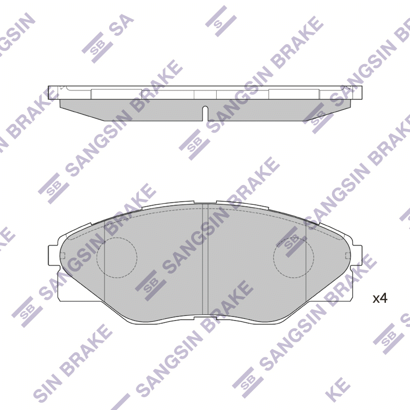 Передние тормозные колодки Sangsin SP1544