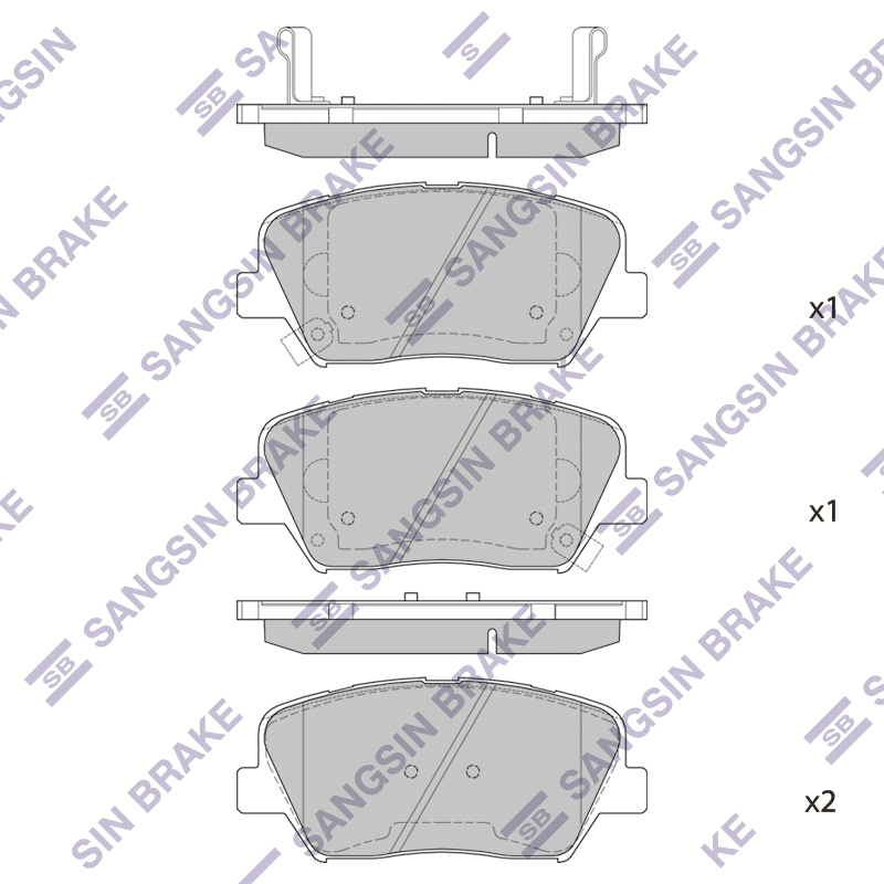Передние тормозные колодки Sangsin SP1545