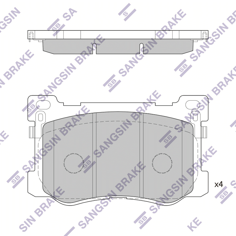 Передние тормозные колодки Sangsin SP1547