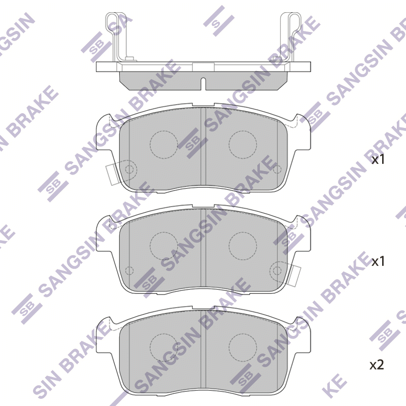 Передние тормозные колодки Sangsin SP1549