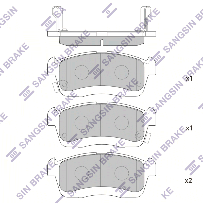 Передние тормозные колодки Sangsin SP1550
