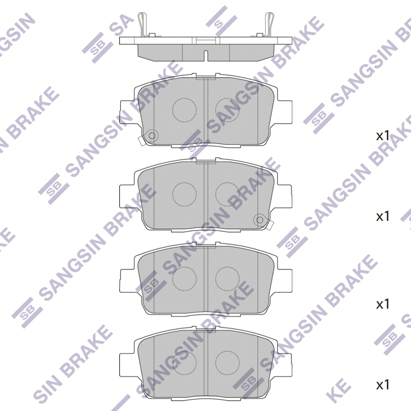Передние тормозные колодки Sangsin SP1555