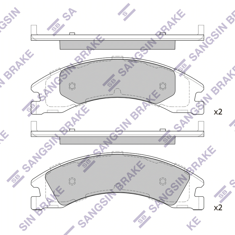 Передние тормозные колодки Sangsin SP1560