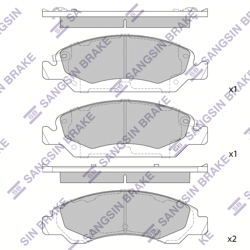 Передние тормозные колодки Sangsin SP1561
