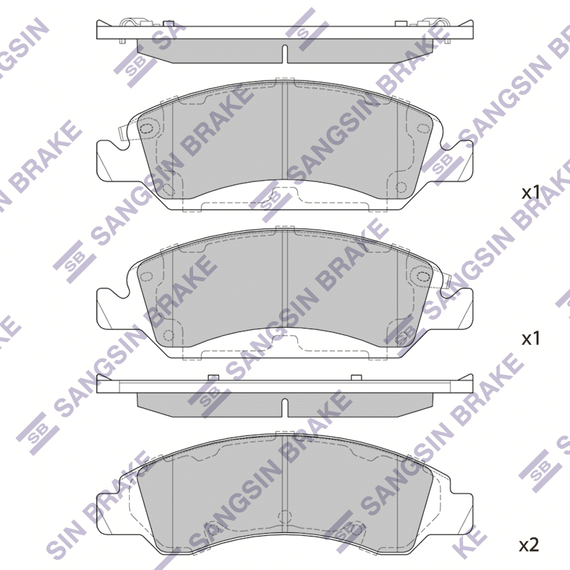 Передние тормозные колодки Sangsin SP1561A