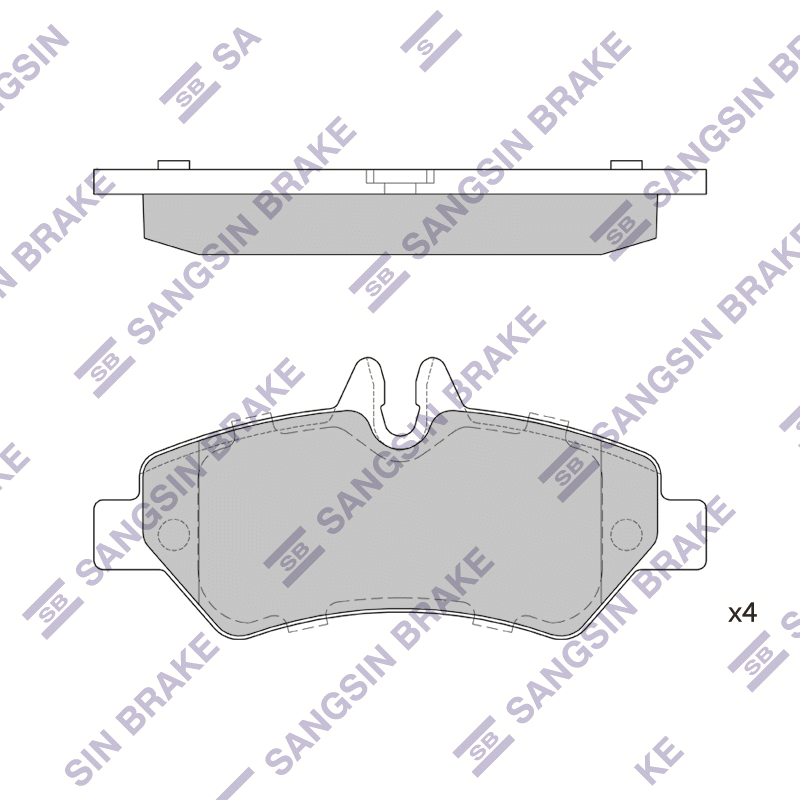 Задние тормозные колодки Sangsin SP1562