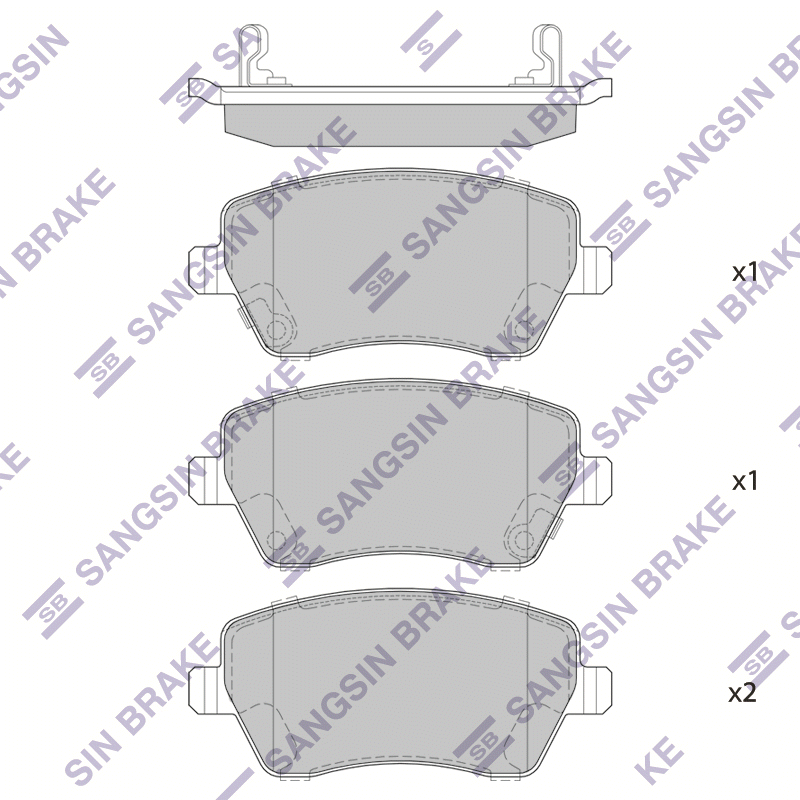 Передние тормозные колодки Sangsin SP1564