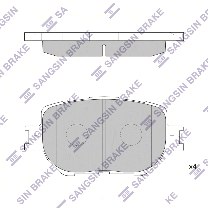 Передние тормозные колодки Sangsin SP1566