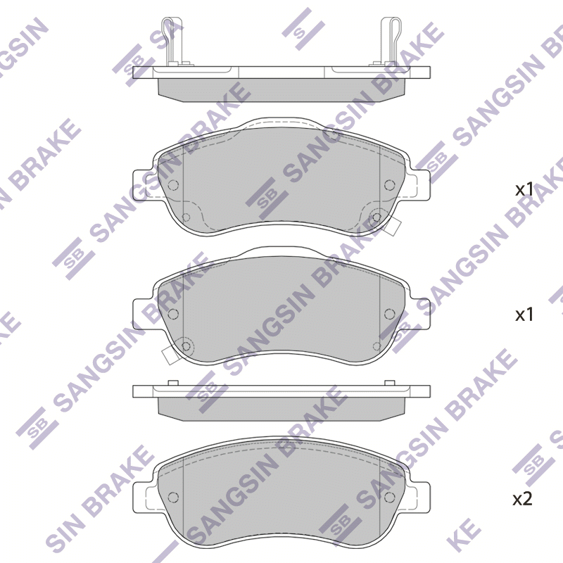 Передние тормозные колодки Sangsin SP1567