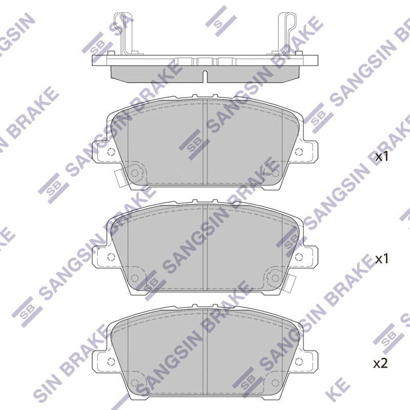 Передние тормозные колодки Sangsin SP1569