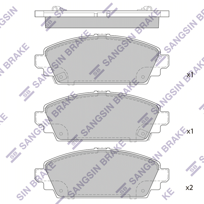 Передние тормозные колодки Sangsin SP1572