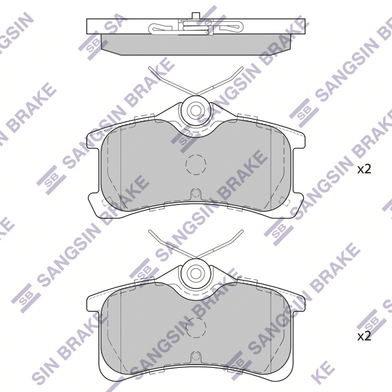 Передние тормозные колодки Sangsin SP1575