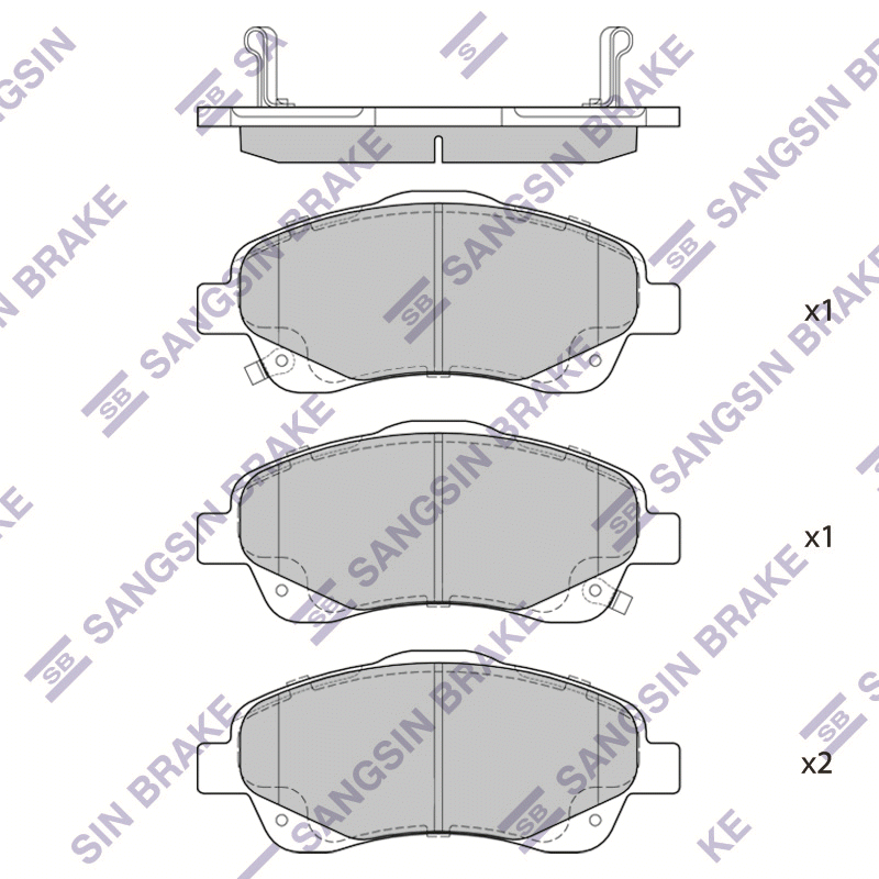 Передние тормозные колодки Sangsin SP1576
