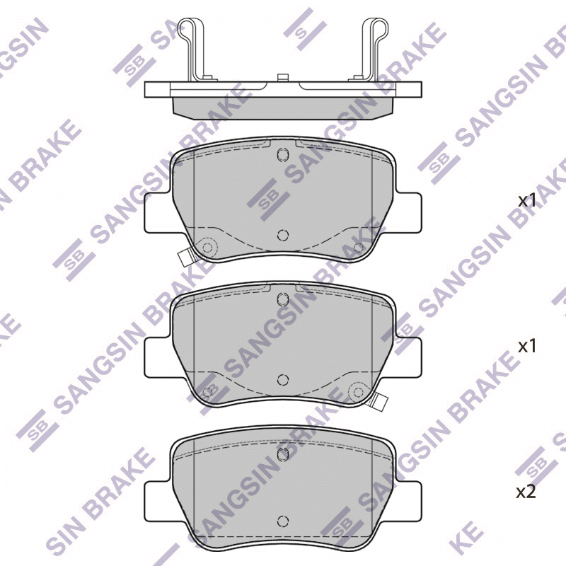 Задние тормозные колодки Sangsin SP1578