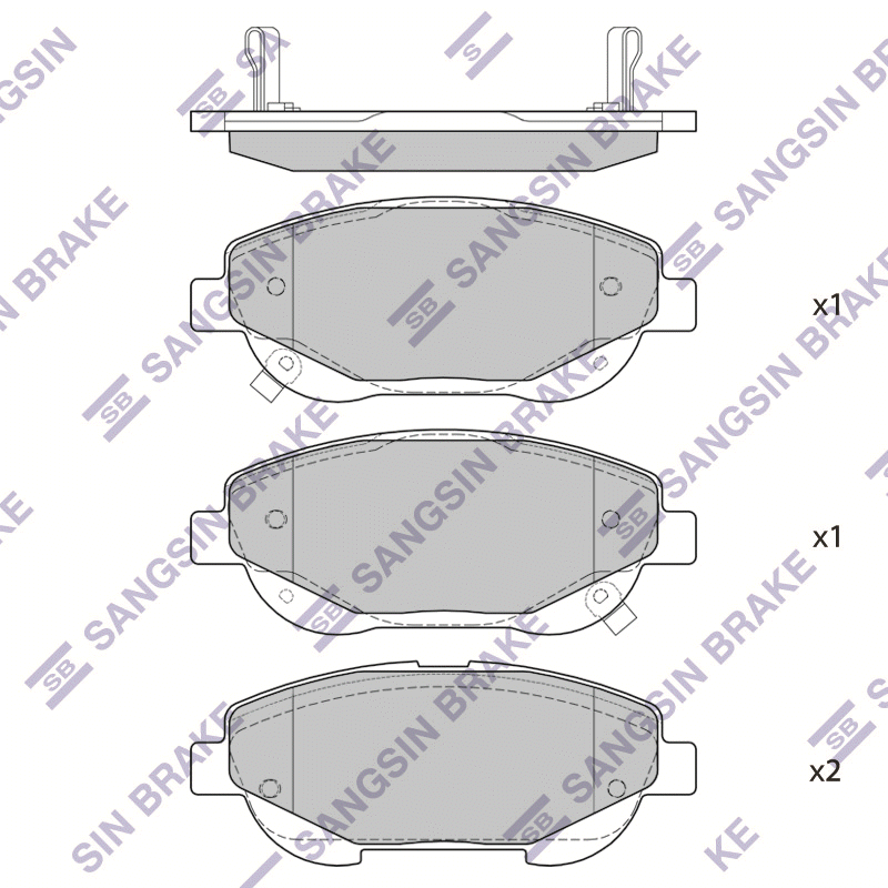 Передние тормозные колодки Sangsin SP1579