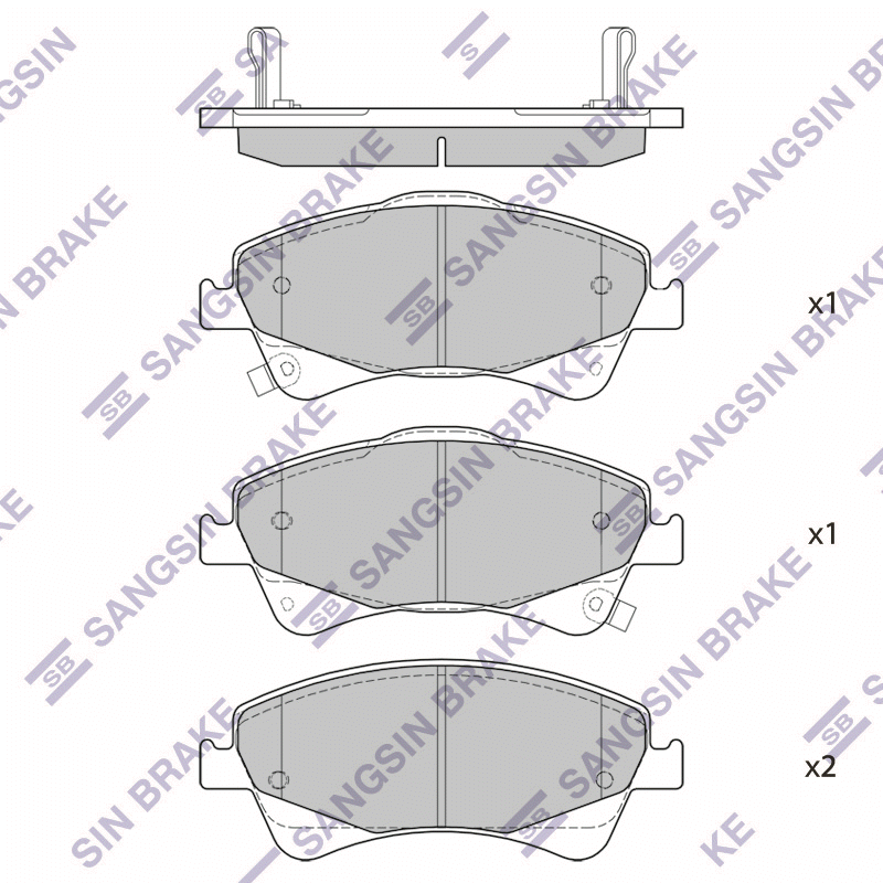 Передние тормозные колодки Sangsin SP1580