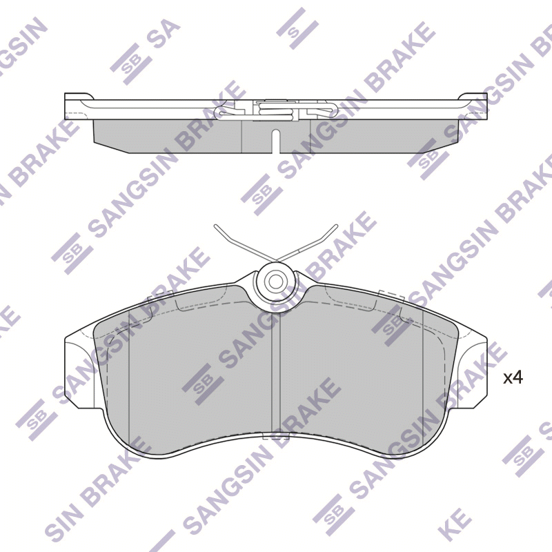 Передние тормозные колодки Sangsin SP1581