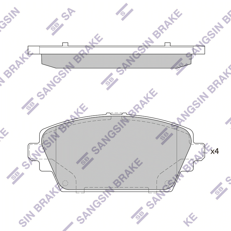 Передние тормозные колодки Sangsin SP1582