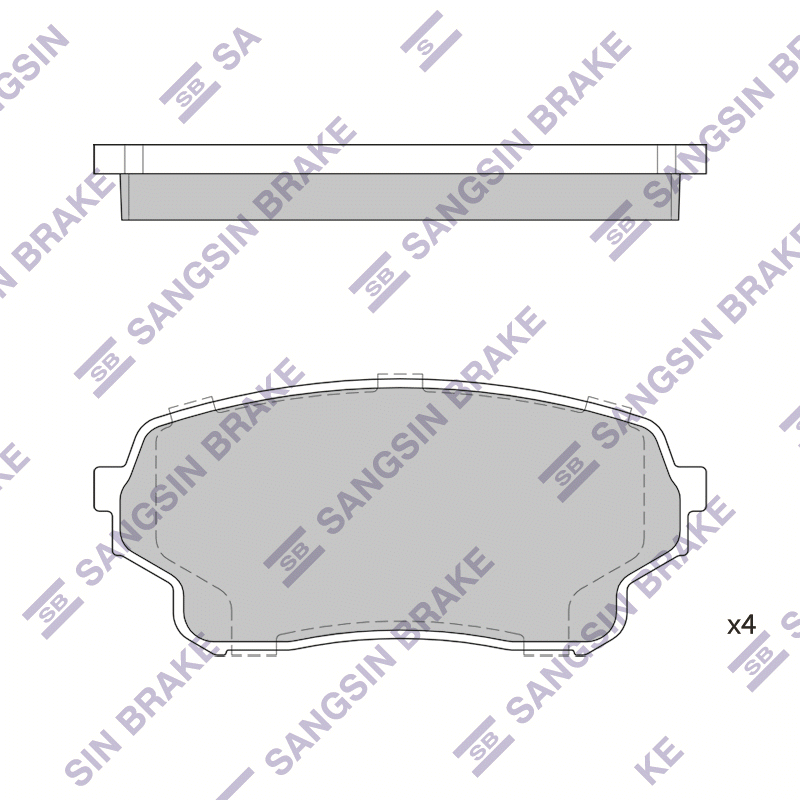 Передние тормозные колодки Sangsin SP1583