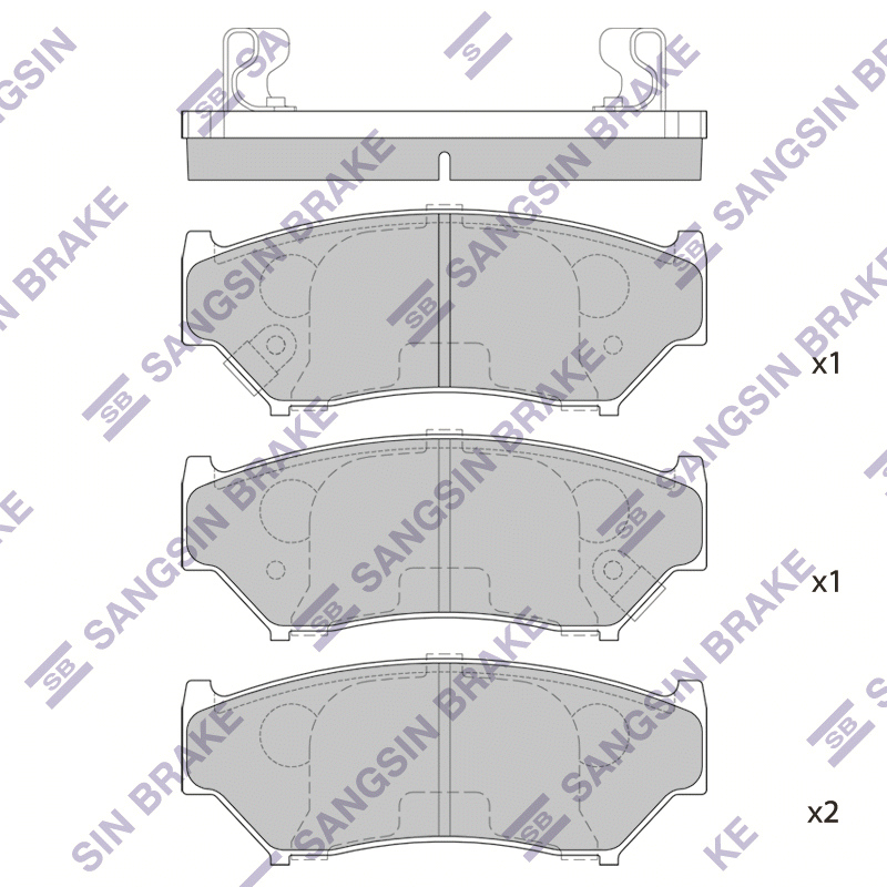 Передние тормозные колодки Sangsin SP1584